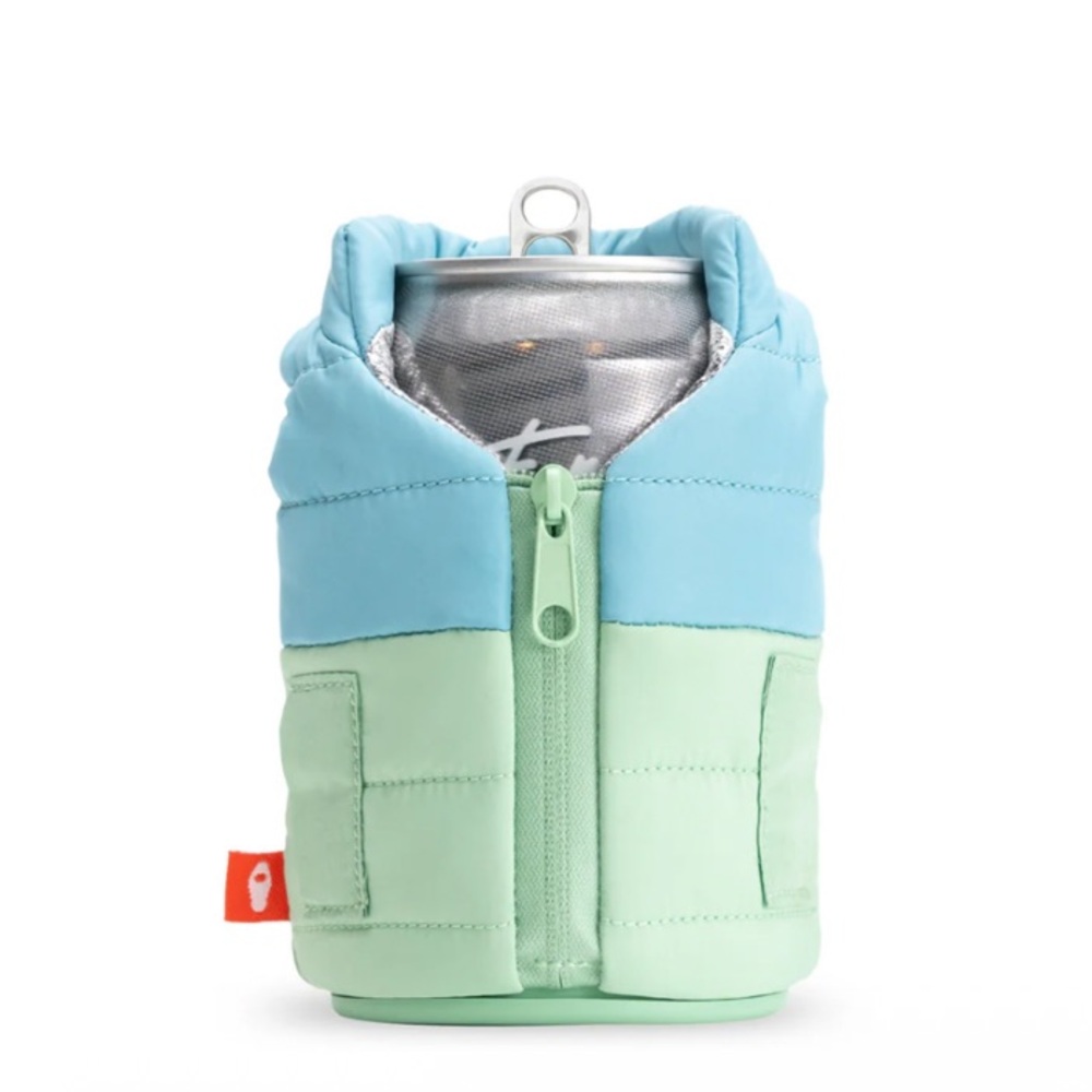 NWOT viral The Putfin Puffy Vest can sleeve in seafoam & crater blue